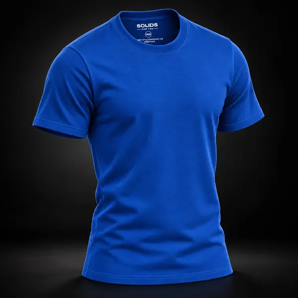 Solid Blue fitted tee